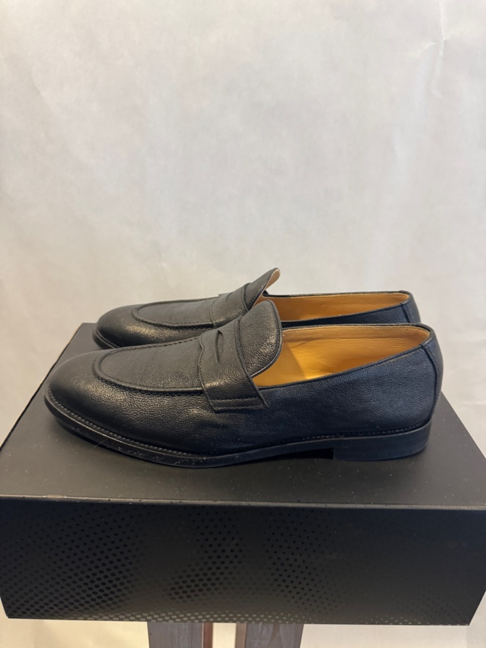 Brunello Cucinelli Black Leather Penny Loafers - Picture 2 of 16